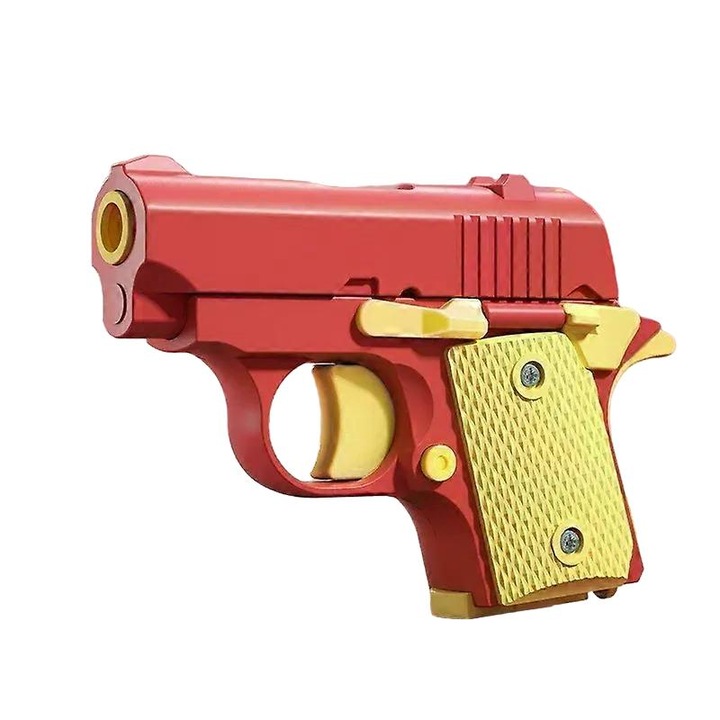 Mini 1911 játékpisztoly, 3D, piros, stresszoldó
