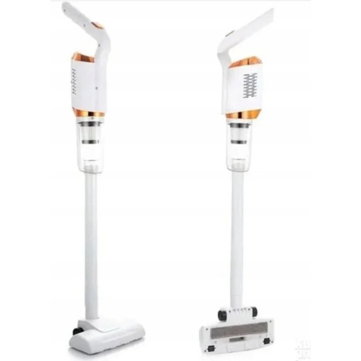 Aspirator vertical fara fir, 2 in 1, portabil, compact, alb