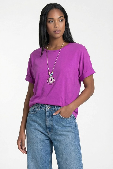 Bluza dama, Figl, M1322, fucsia, croiala lejera, material 100% poliester