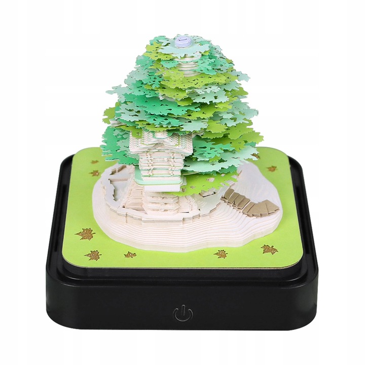 Calendar 3D 2025, design casa pe copac, multifunctional, 650g