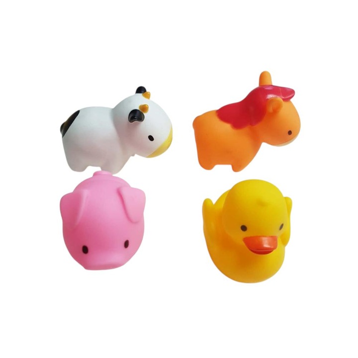 Set jucării interactive bebeluși Piccolino, animaluțe soft cu sunete, pentru băieți și fete, 9-12 luni