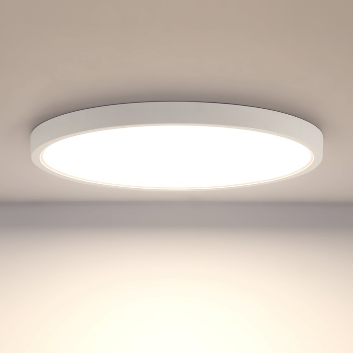 Riserva LED mennyezeti lámpa, 24W, fehér, 29,2x29,2x3,3cm, távirányítóval, időzítő funkcióval