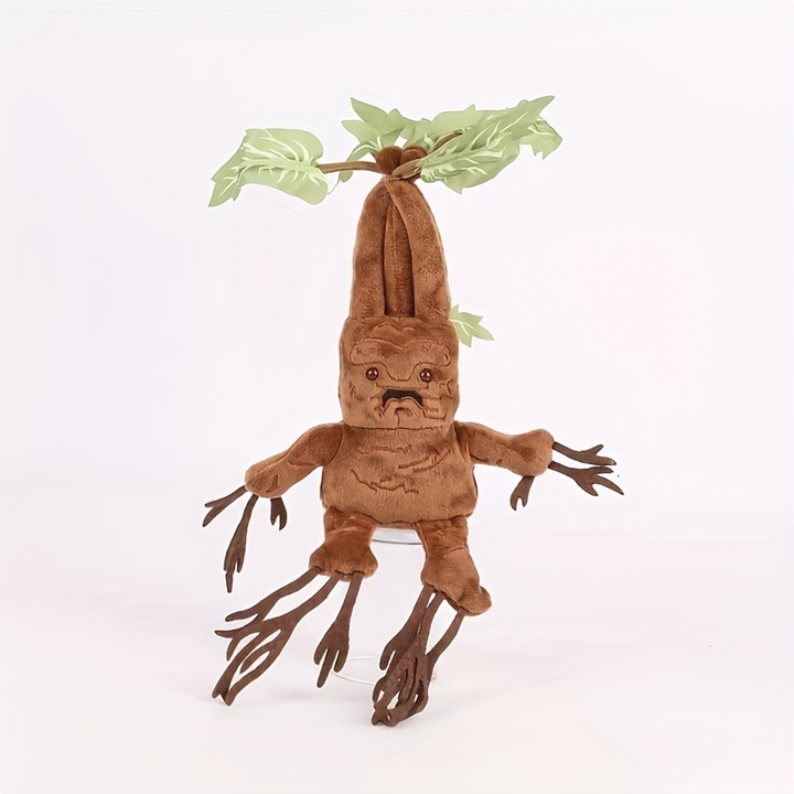 Jucarie de plus Mandrake, 35cm, color maro, pentru decorare de Craciun, set de cadou
