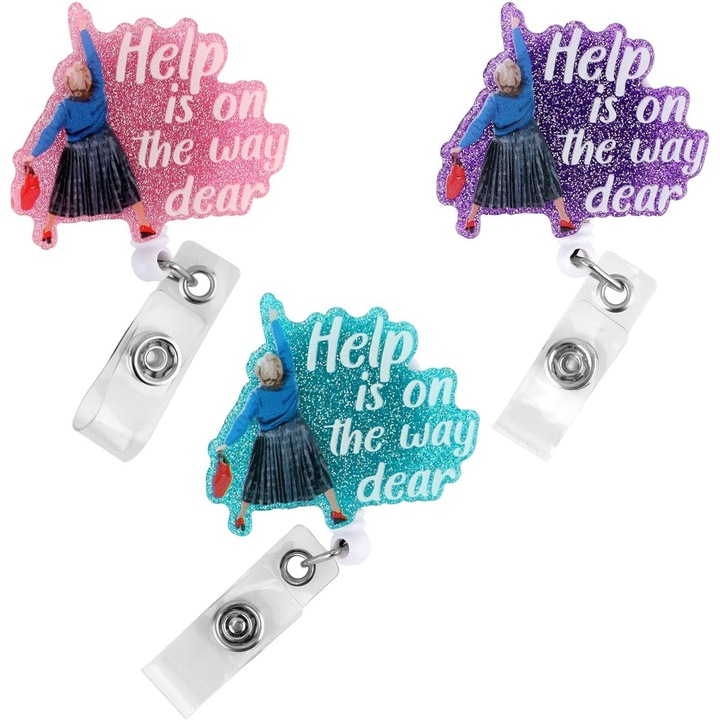 Rola Ecuson Reglabila, 3 bucati, Cu Clip Aligator, Accesoriu Infirmiere