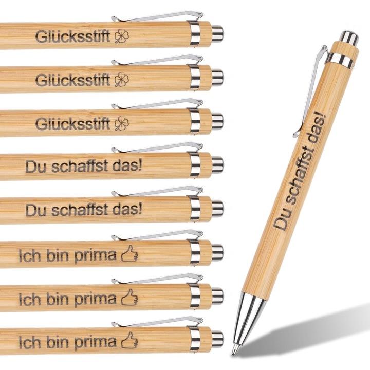 Pixuri Bamboo Tikplus 9 Bucati Negru Birou