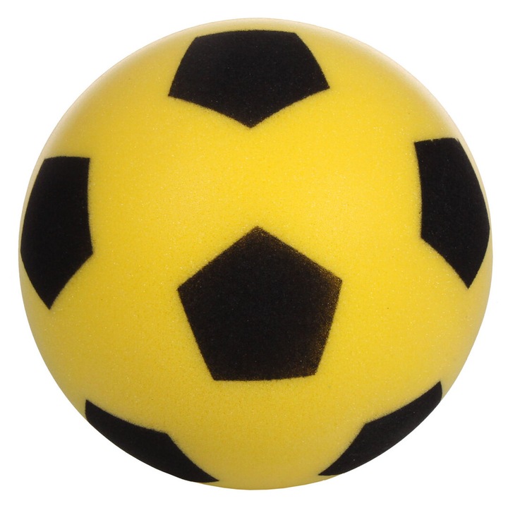 Minge de fotbal din spuma, Silent Soccer 18, galben