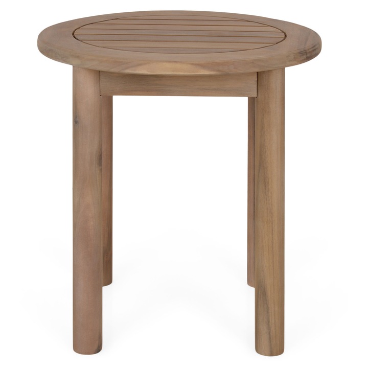 Masuta rotunda gradina/terasa, Maison Mex PILL, H.48 D.45 cm, natur