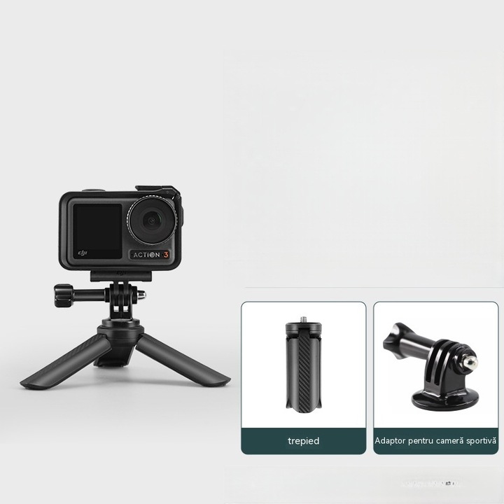 Комплект мини статив с бързо освобождаване за DJI Osmo Pocket 3, адаптерна база за зареждане, алуминий, 1/4 инча