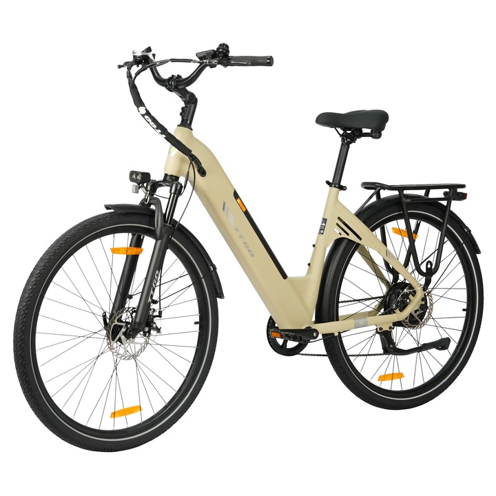 Bicicleta Electrica C3 SE, Oras E-Bike, 28 inch, Motor Spate 52Nm, Autonomie 150km, Pentru Barbati si Femei, Galben
