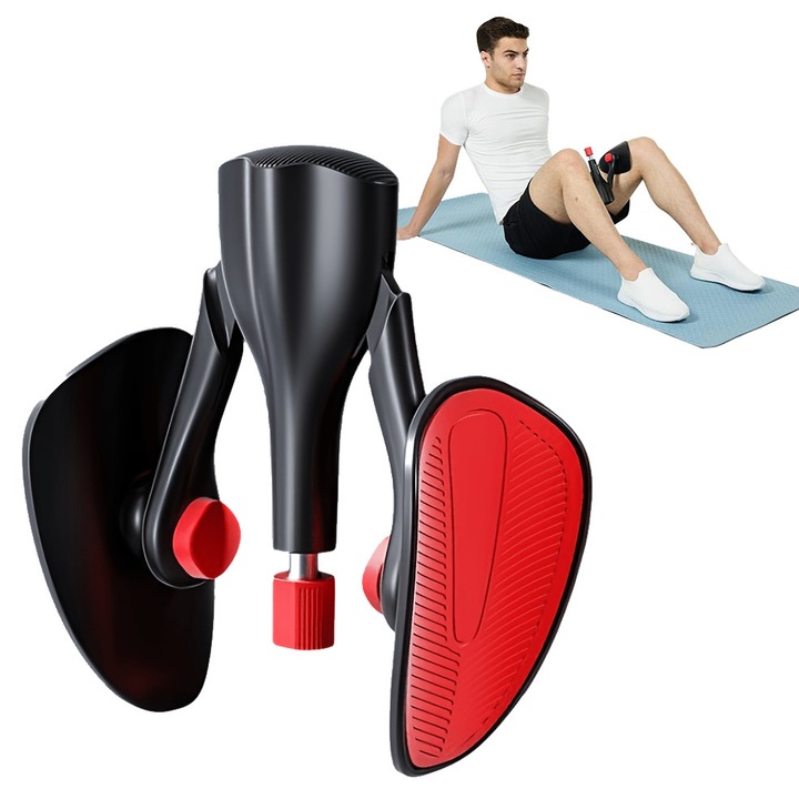 Bedee Csípőedző készülék, Medencefenék edző készülék, 7-16 kg ellenállás, Állítható, Medencefenék, Csípő, Lábak, Combok, Karok és Hát edzésére, Fekete