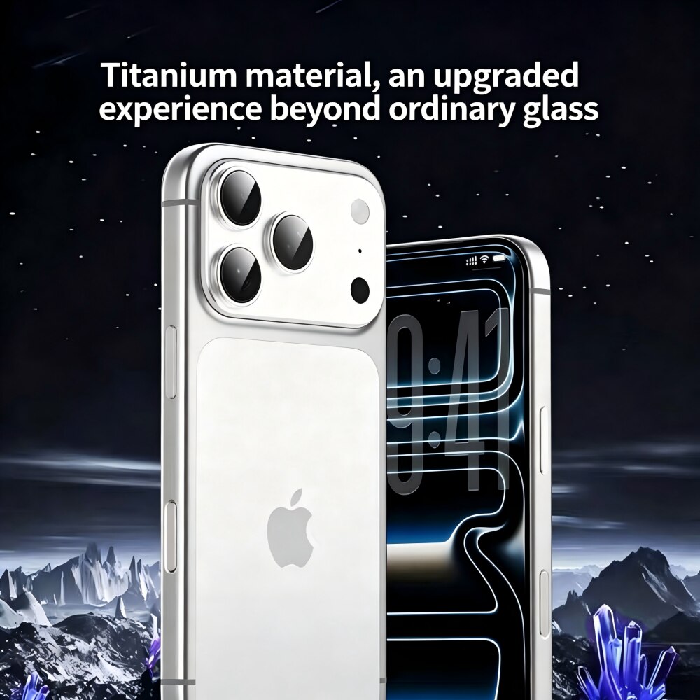 Folie Protectie Camera compatibila cu iPhone 17 Pro Max, Full Cover, Protectie Profesionala, Sticla temperata 9H, Ultra HD, Anti Amprente, Anti Zgarieturi, Anti Socuri, Argintiu