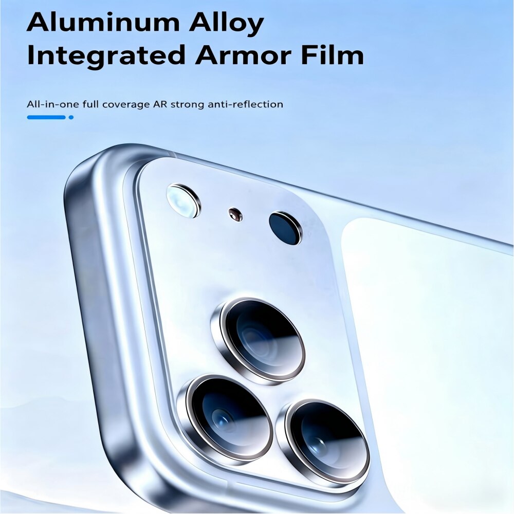 Folie Protectie Camera compatibila cu iPhone 17 Pro, Full Cover, Protectie Profesionala, Sticla temperata 9H, Ultra HD, Anti Amprente, Anti Zgarieturi, Anti Socuri, Argintiu