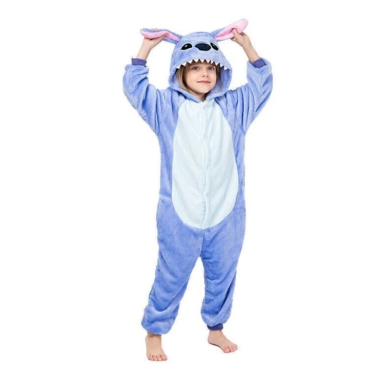 Costum de Cosplay pentru Adulti si Copii, Stitch, Multicolor, S-XL, 100-140cm