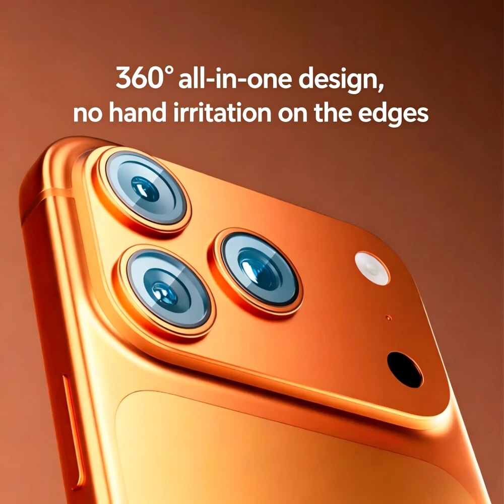 Folie Protectie Camera compatibila cu iPhone 17 Pro, Full Cover, Protectie Profesionala, Sticla temperata 9H, Ultra HD, Anti Amprente, Anti Zgarieturi, Anti Socuri, Portocaliu