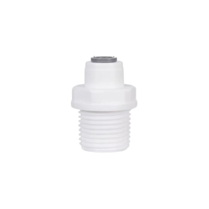 Conector drept, 1/2" filet exterior, plastic, pentru furtun de 6 mm