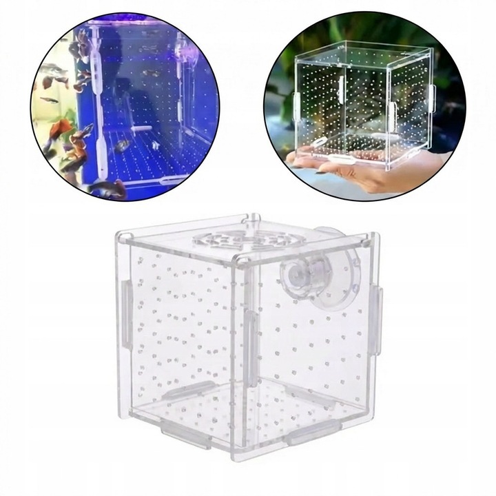 Box De Izolare Pentru Acvariu Transparent 15×15 Cm