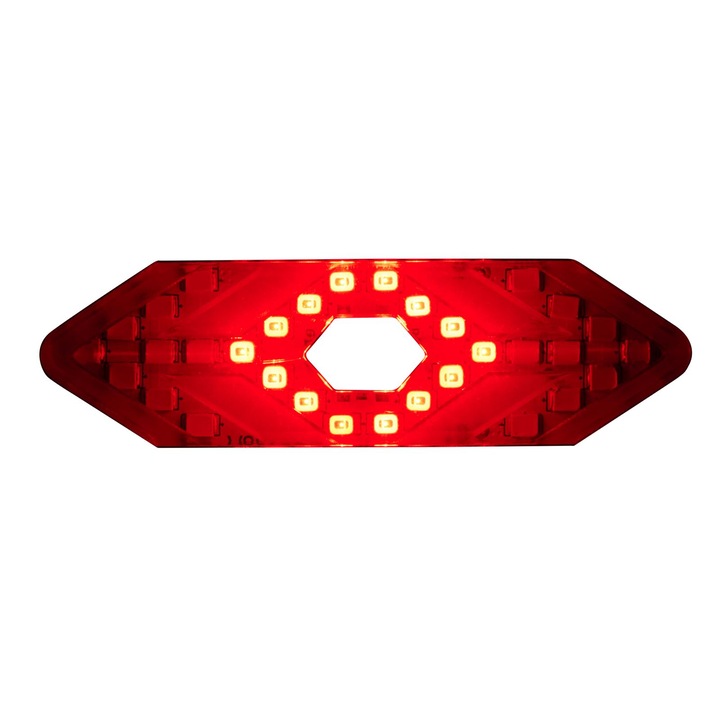 Lampa spate pentru bicicleta, Dunlop, semnalizare integrata, 14.5 x 3.8 x 19.5 cm