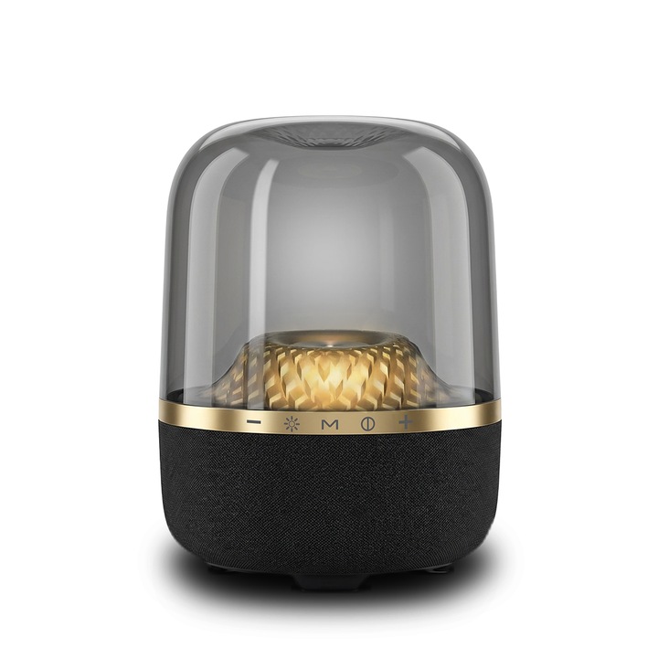 Boxa Bluetooth Premium KOORFLY JH02, Putere 100W, Subwoofer 100mm, Sunet Hi-Fi 360°, Lumini RGB cu 22 Efecte Dinamice, Control prin Aplicatie, Autonomie 10H, IPX5, Design Tip Meduza-Negru