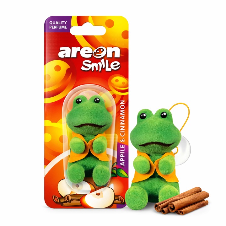 Odorizant auto Areon Smile, Mar si Scortisoara, broscuta verde din plus parfumat