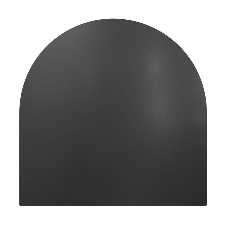 Placa Pentru Semineu, Tulup, Oval, Negru, 100 x 100 cm, Termorezistenta, Protectie Soba, 010850780050100000000