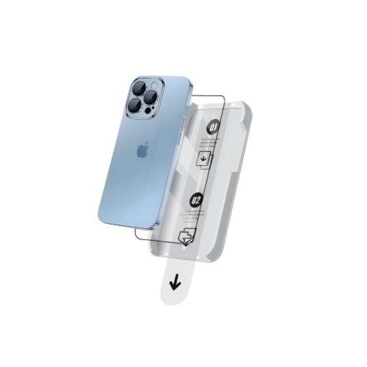 Folie protectie telefon design mat, sticla temperata, 6.3 inch, transparenta, Compatibil cu iPhone 17