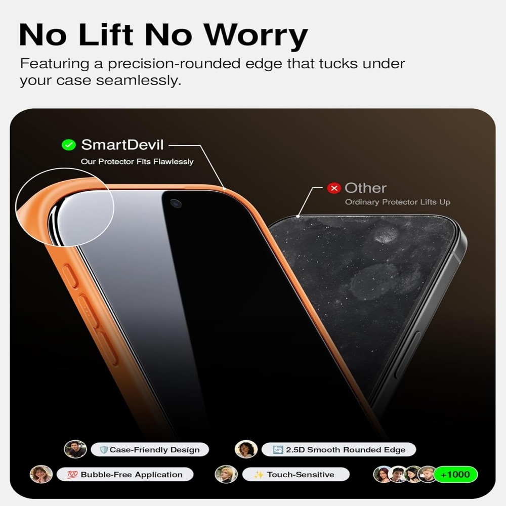 Folie de sticla securizata pentru iPhone 17pro, folie anti-vedere 360 de grade, 6,3 inch, duritate 9H, claritate inalta, compatibila cu recunoasterea faciala, folie protectie telefon anti-spionaj