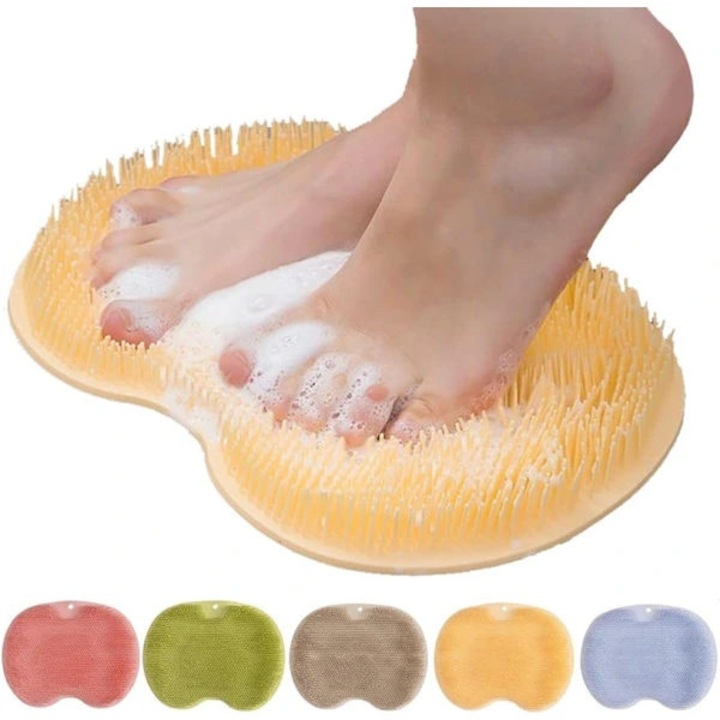 Falra szerelhető láb- és hátmosó kefe, sárga