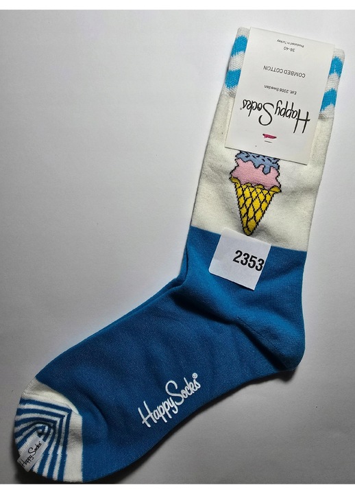 Sosete colorate Happy Socks, unisex, 36-40, 86% bumbac, multicolor