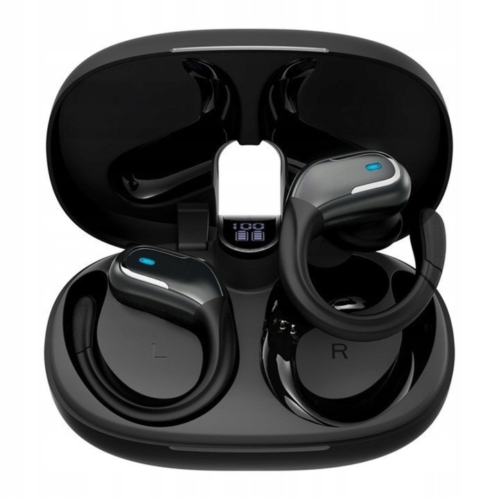 Casti wireless Navsen NV29, Bluetooth 5.4, waterproof IPX5, set cu etui de incarcare, dimensiuni etui 85.7x59.5x33.7mm, dimensiuni casti 37x46mm