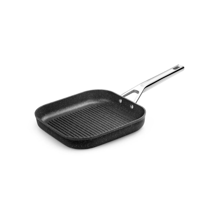 Tigaie Grill Monix Black Mineral, aluminiu 28 x 28 cm