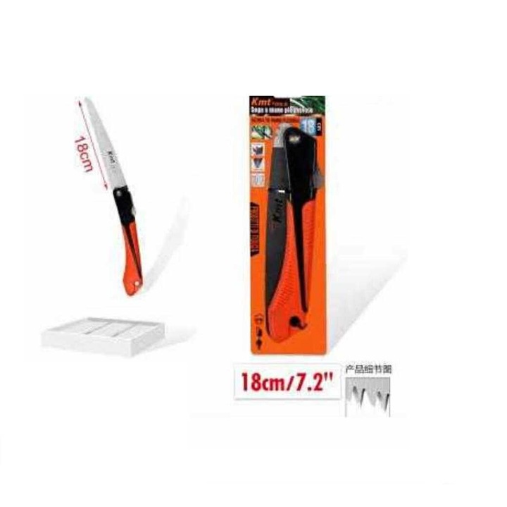 Kerti összecsukható ágfűrész biztonsági zárral 180mm Kmt TOOLS
