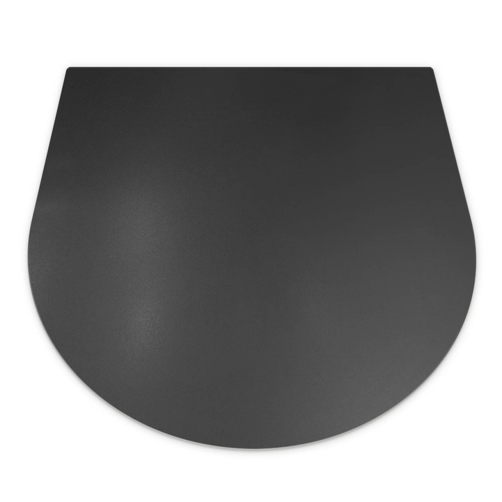 Placa Pentru Semineu, Decormat, Oval Taiat, Negru, 100 x 100 cm, Placa Protectie Jar, Termorezistenta, Otel, 010850780050100000000