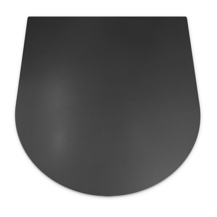 Covoras Pentru Semineu, Decormat, Oval Taiat, Negru, 80 x 70 cm, Placa Protectie Jar, Termorezistenta, Otel, 010850780060100000000