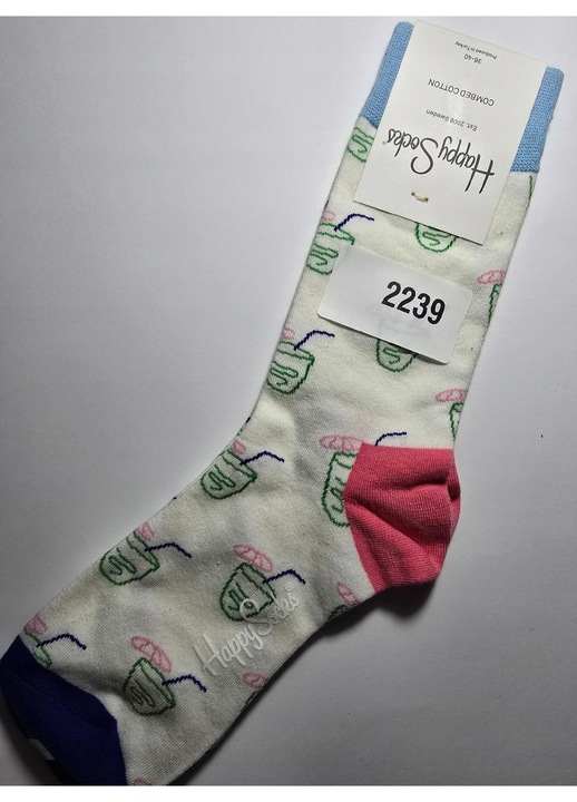 Sosete colorate Happy Socks, unisex, 36-40, 86% bumbac, multicolor