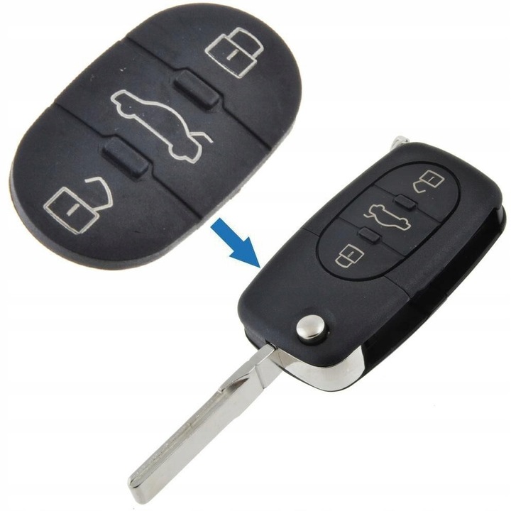 Cheie Buton Caucuc Audi A3 A4 B5 B6 A6 C5 Vw