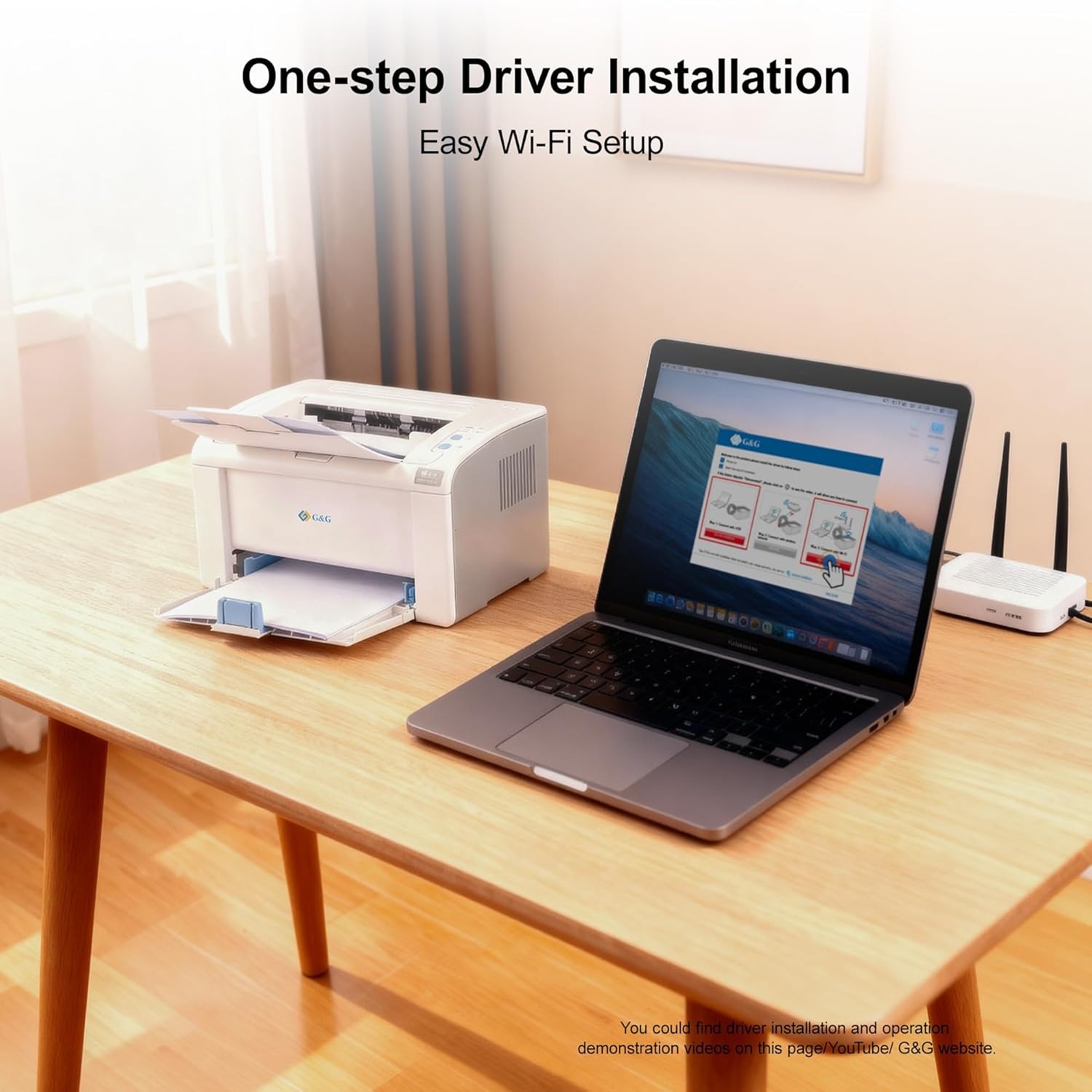 Imprimanta laser monocrom G&G P2022W, Wireless Wi-Fi, 22 ppm, 1200 x ...