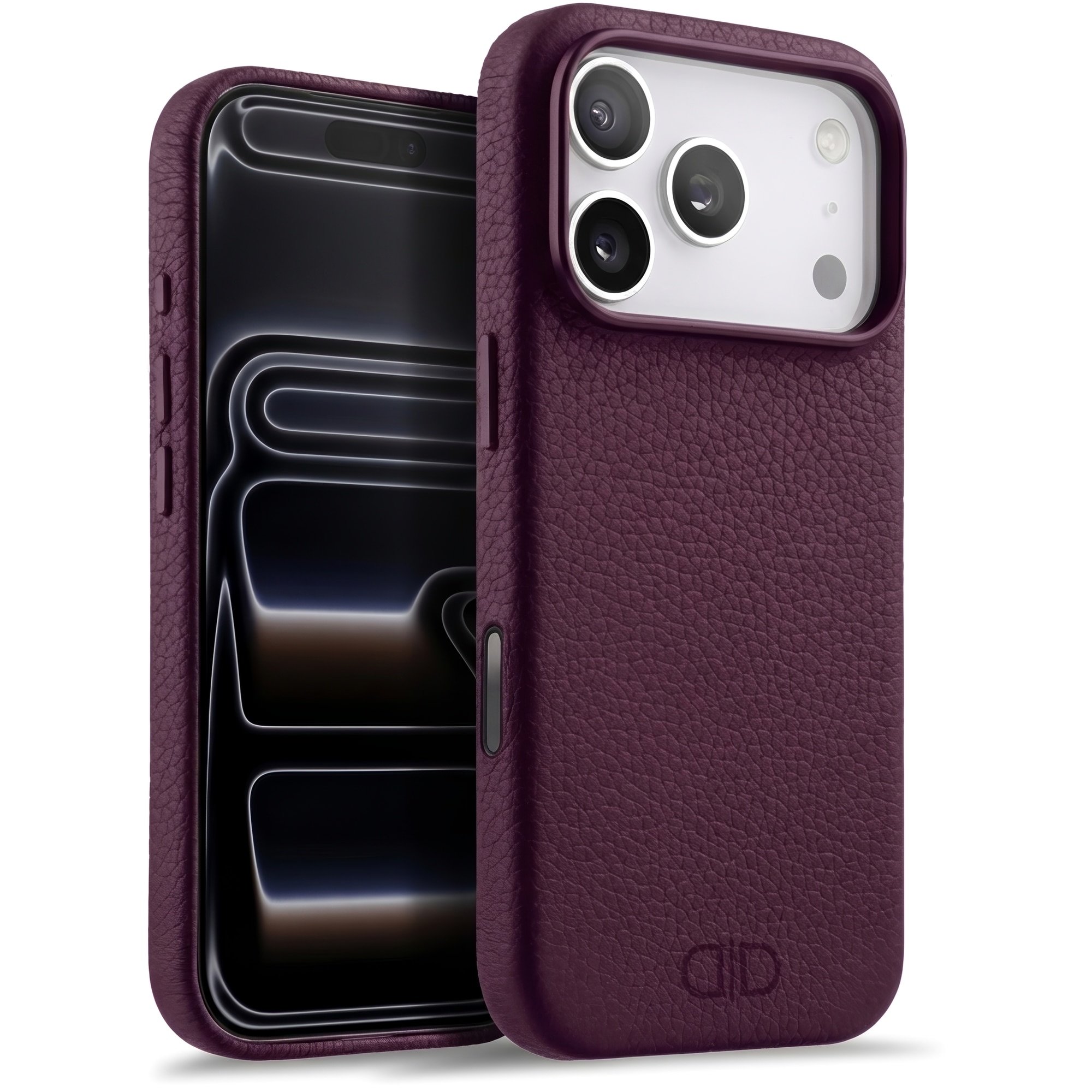 Husă din piele naturală Daden pentru iPhone 17 Pro Max, handmade, MagSafe, mov