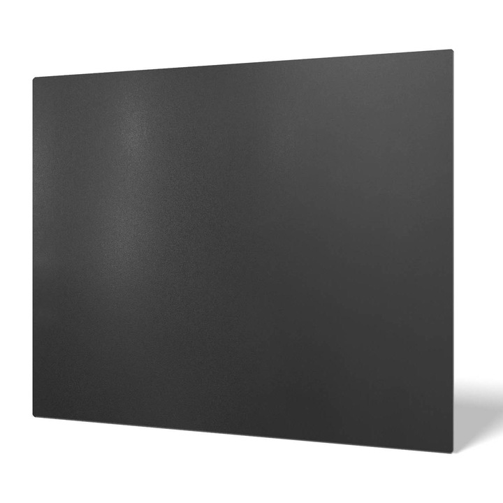 Tabla Protectie Termica Semineu, Wallfluent, Dreptunghiular, Negru, 100 x 80 cm, Sub Soba, Otel, 010850780210100000000