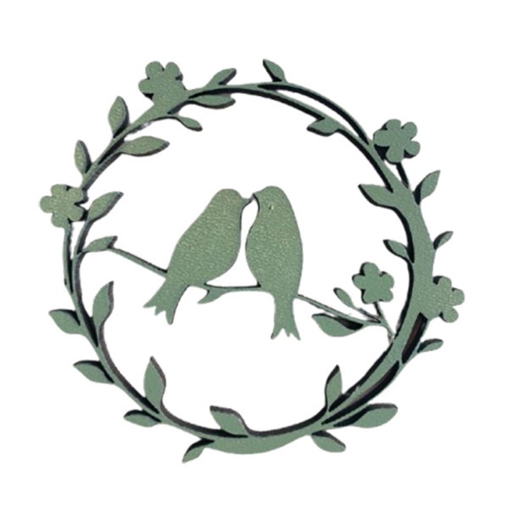 Coronita decorativa primavara, ArtemisGift, lemn verde, 20 cm