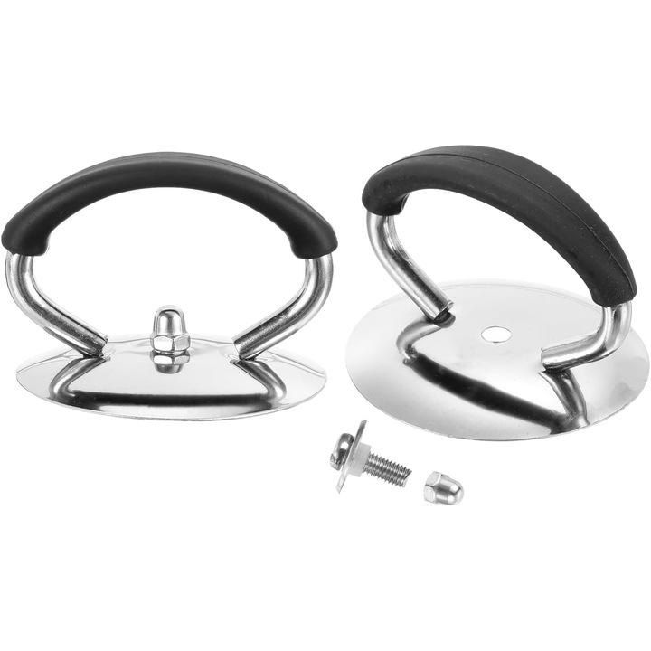 Clapeta Capac Oala sourcing map Otel Argintiu 2 buc