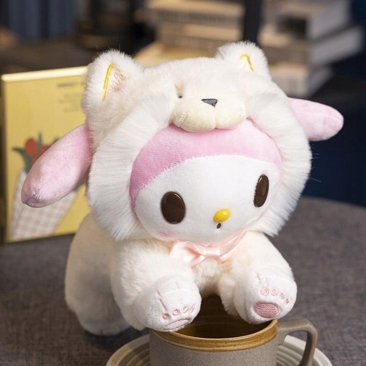 Jucarie de plus, soarece alb, 22x15x20cm