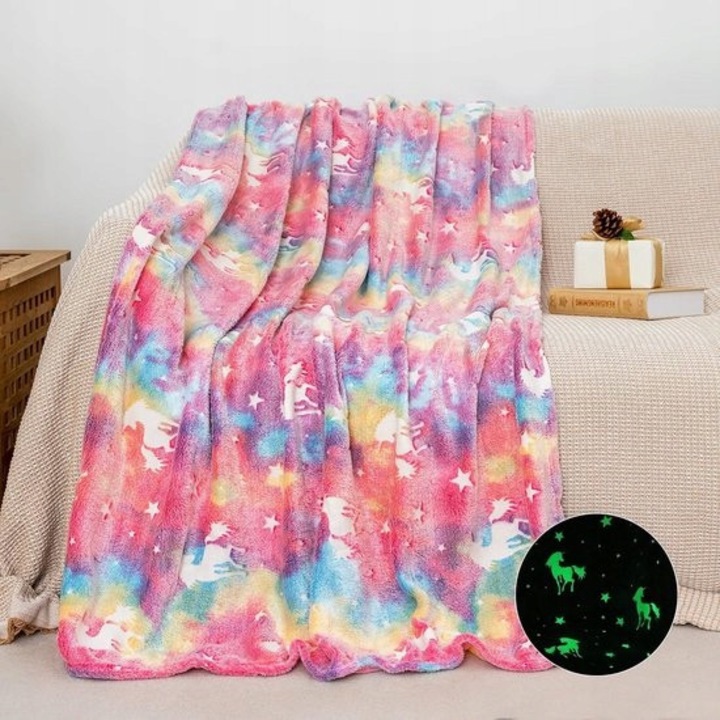 Бебешко одеяло Kocyk, 150x200см, от полар, меко, цветно