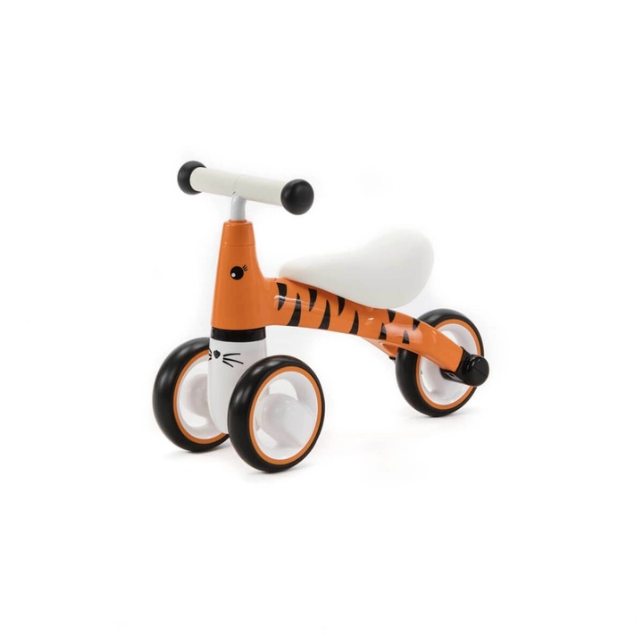 Bicicleta de echilibru cu 3 roti EVA 14cm, print Tigru, Lambo