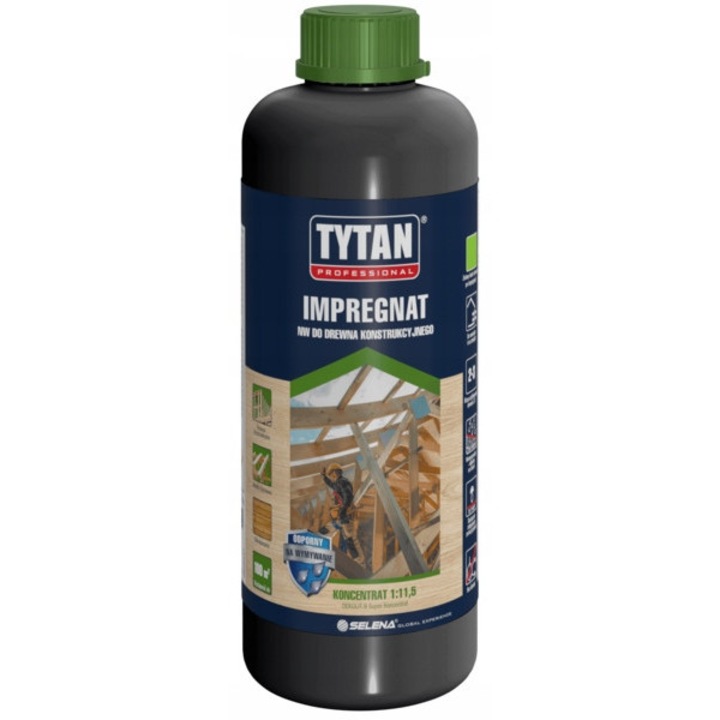 Impregnat Tytan Professional 1kg, protectie UV, 100m2, lichid, granat