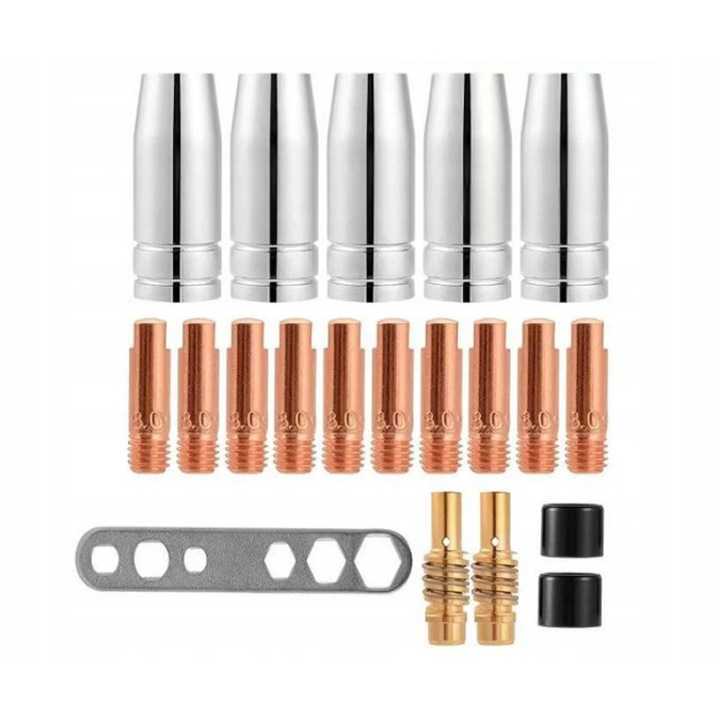 Set accesorii sudura MB15, duze 0.8mm, praduse gniazdo izolator