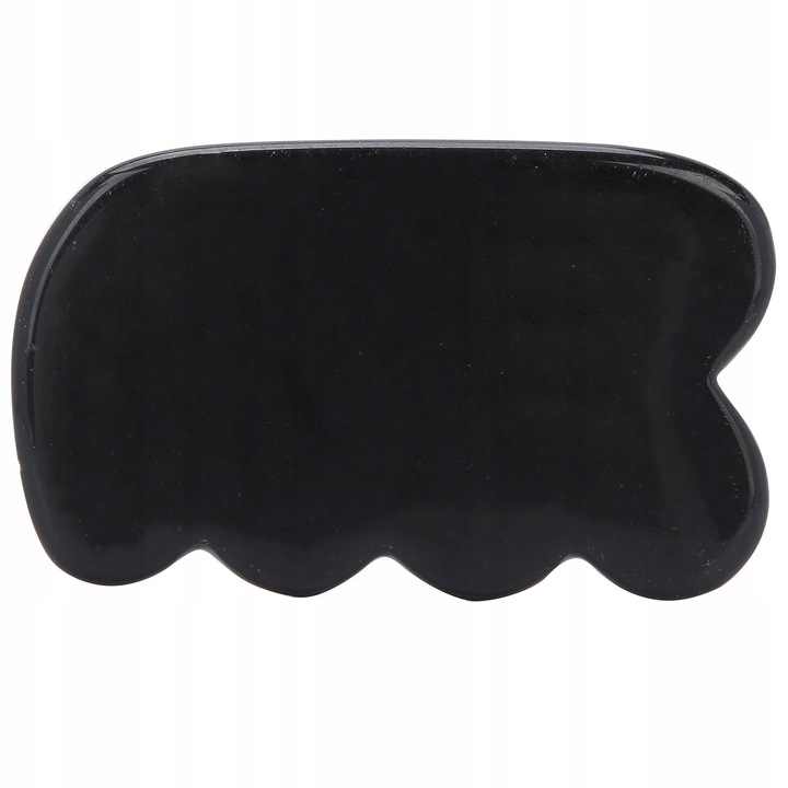 Gua Sha tábla, masszázs, obszidián, fekete