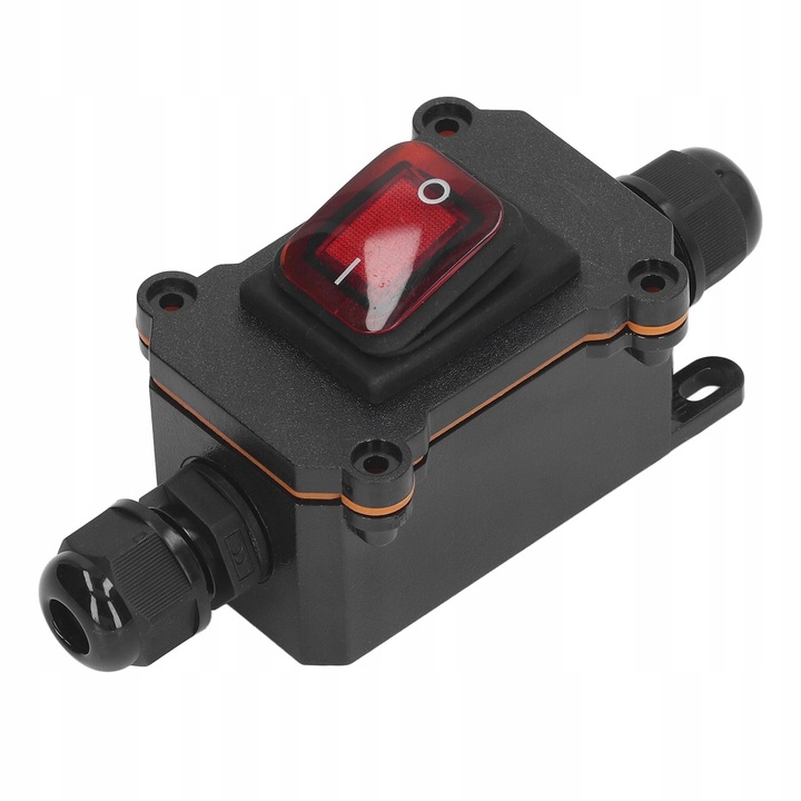 Vízálló lineáris kapcsoló 250V 25A IP65, PA66, PC anyag, komplett készlet