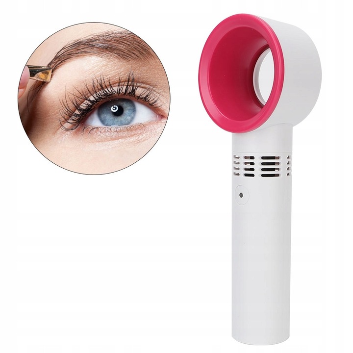 Mini lapát nélküli ventilátor, fehér, 3 sebességes, állvánnyal és USB kábellel