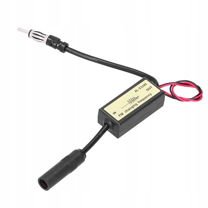 Converter frecventa radio FM, negru, 88-108MHz la 76-90MHz, set cu instructiuni