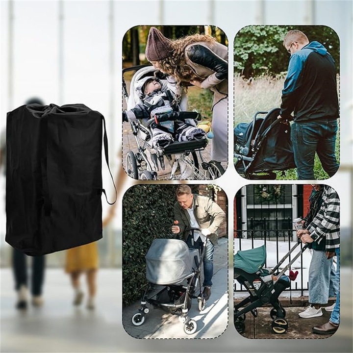 Geanta de protectie pentru carucior de copii, waterproof, cu curele